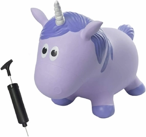 Fantasy Hopper Inflatable Toddler Safe Bouncing Purple Mane Unicorn Plus Pump