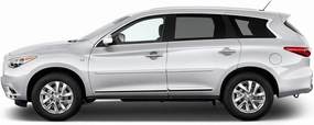 FE-JX13 Finished End Body Side Molding Compatible with Infiniti JX, QX60 - HAGANE Blue Metallic (RBP)