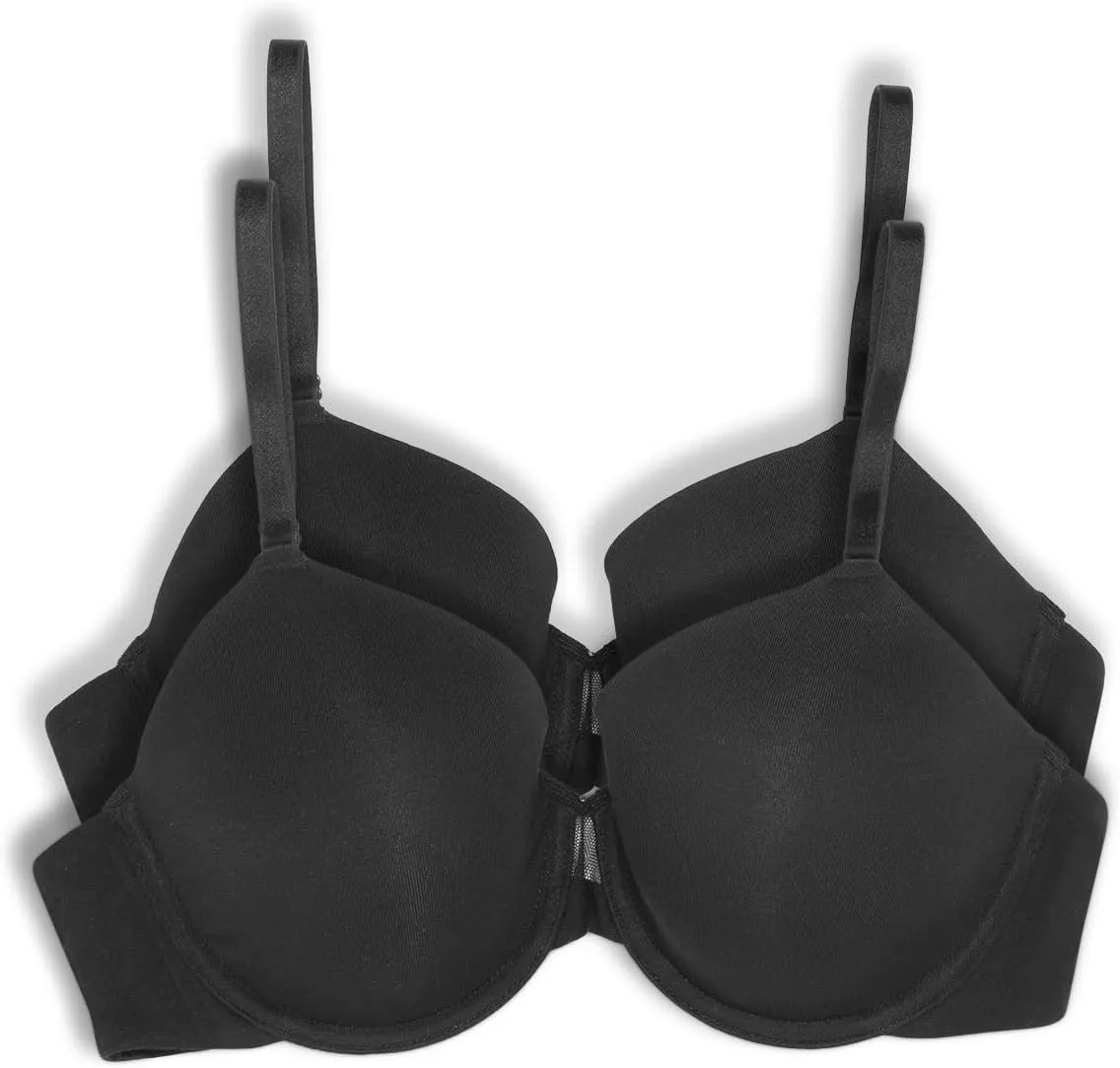 Felina | So Smooth Modal Everyday Demi T-Shirt Bra | Lightly Padded | 2-Pack