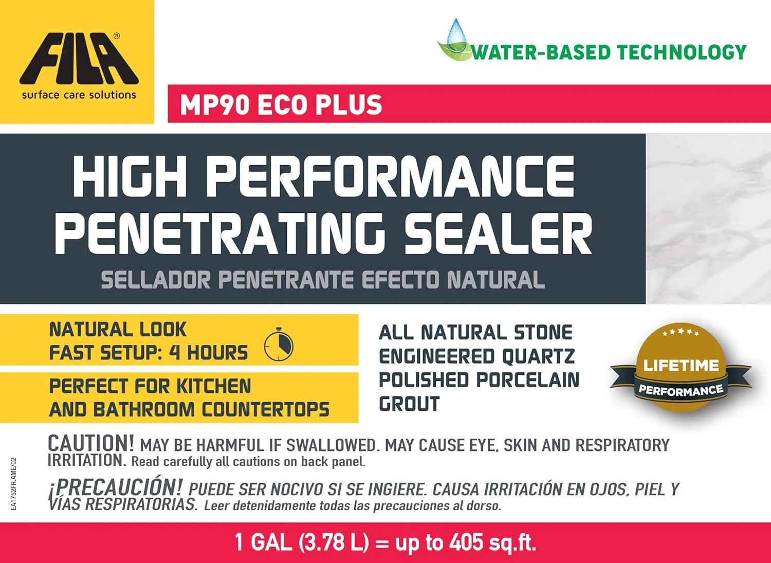 FILA Surface Care Solutions MP90 ECO Plus High Performance Penetrating Sealer, 1 GAL
