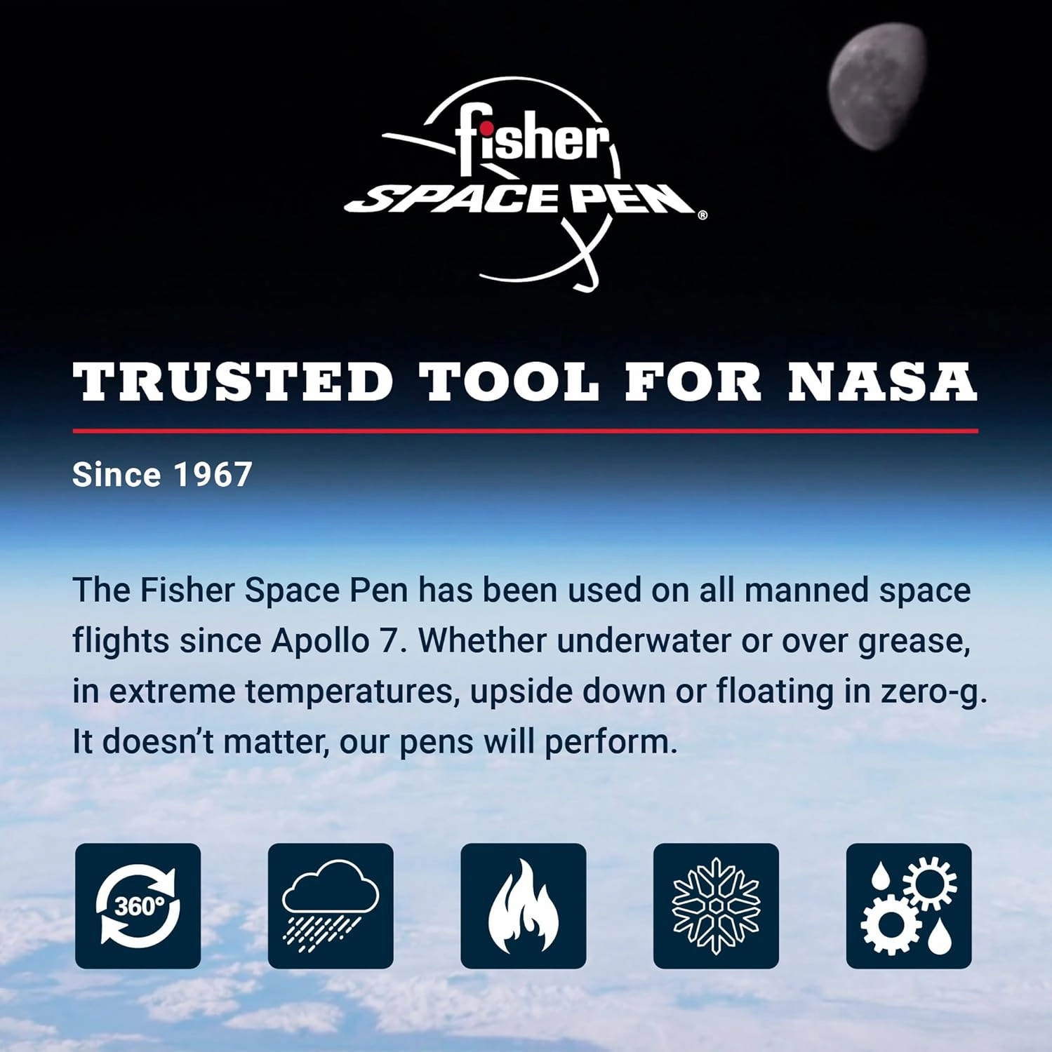 Fisher Space Pen Bullet Pen, Ballpoint, Blueberry, Brass, Black Ink, Gift Box