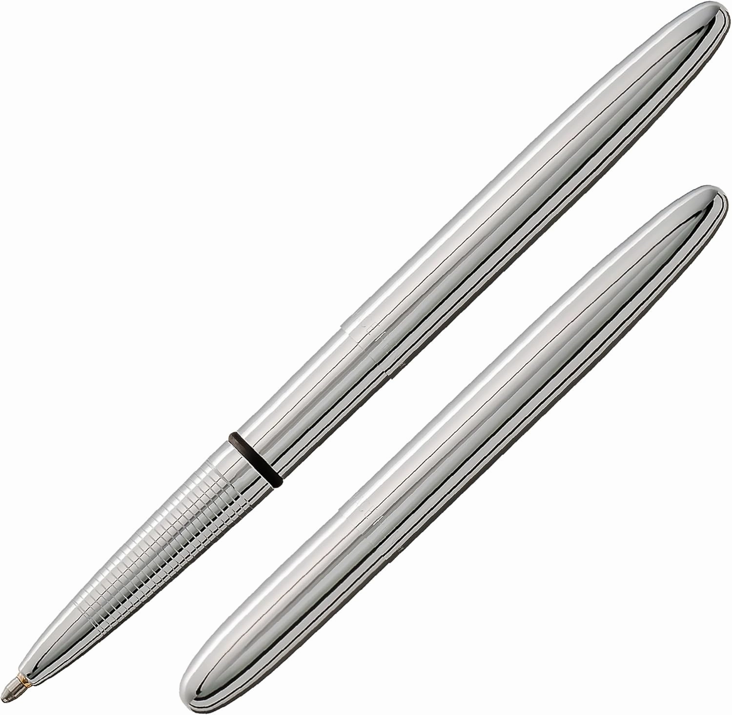 Fisher Space Pen Chrome Bullet Pen, Ballpoint, Brass, Black Ink