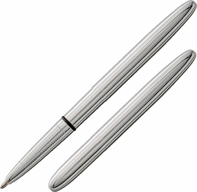 Fisher Space Pen Chrome Bullet Pen, Ballpoint, Brass, Black Ink