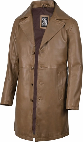 fjackets Leather Car Coats For Men – ¾ Length Real Lambskin Mens Fashion Brown & Black Leather Jacket Men