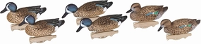 Flambeau Outdoors 8016SUV Storm Front 2 Blue-Winged Teal Decoys, Classic Floaters- 6-Pack