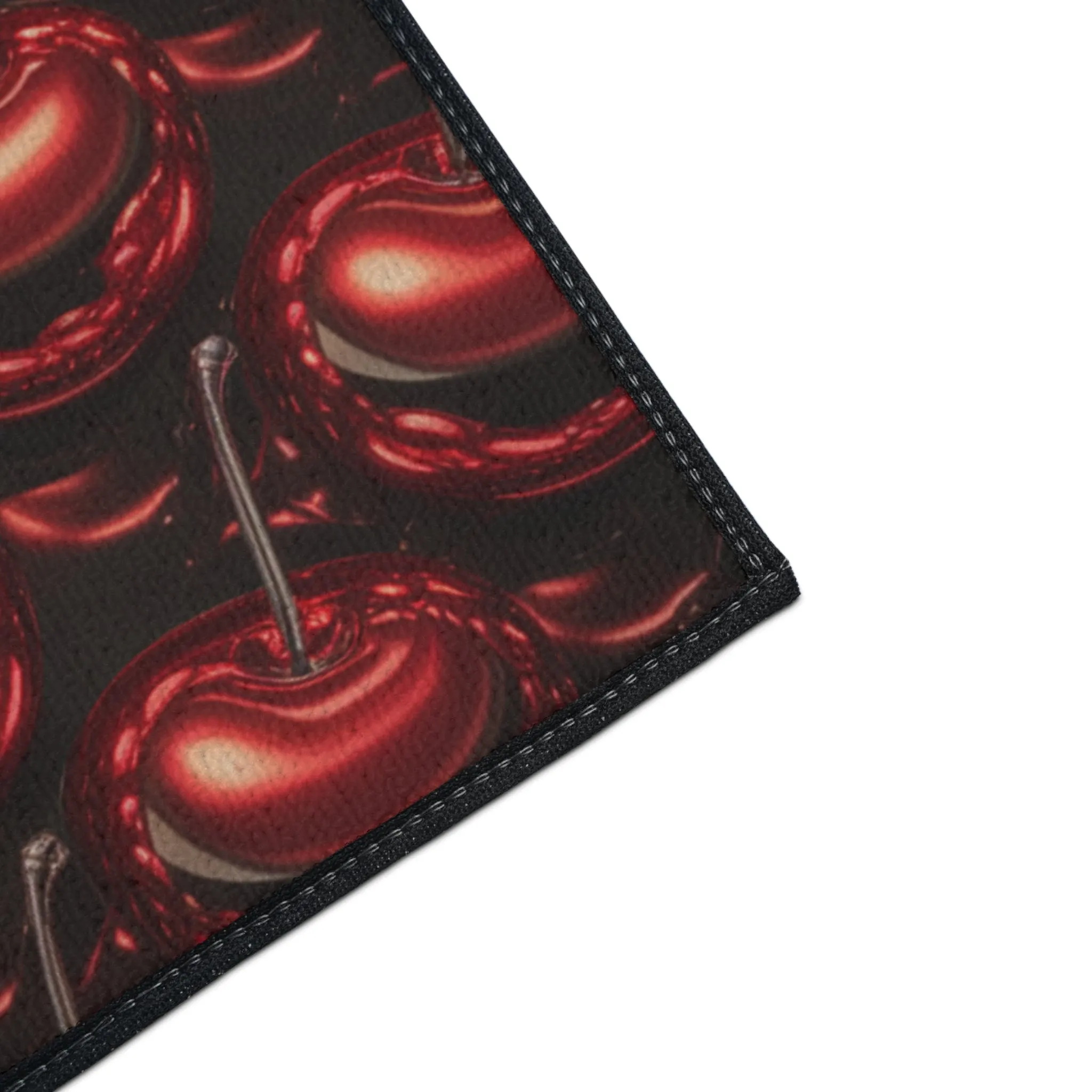 Floor Mat - Shiny Red Cherries Design