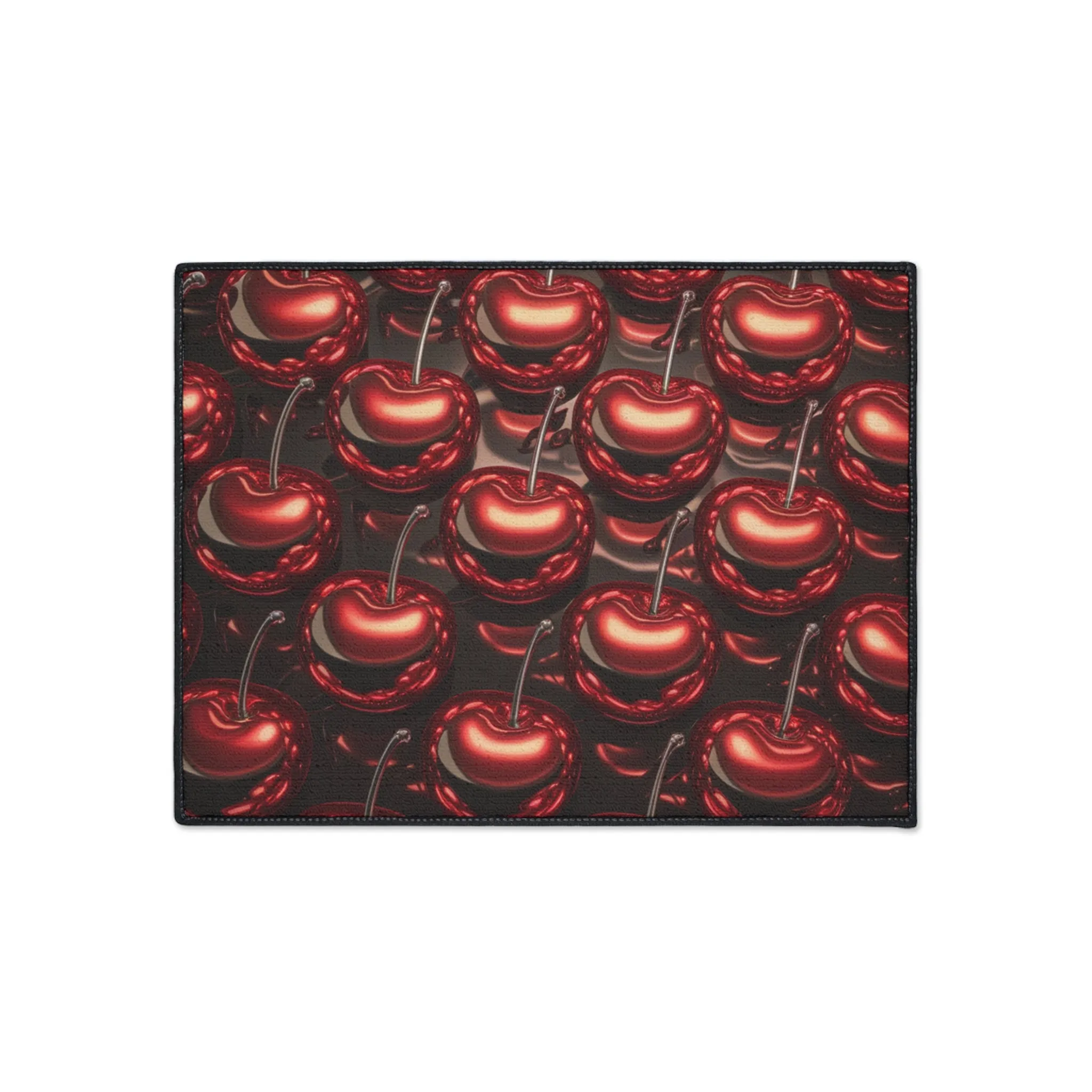Floor Mat - Shiny Red Cherries Design