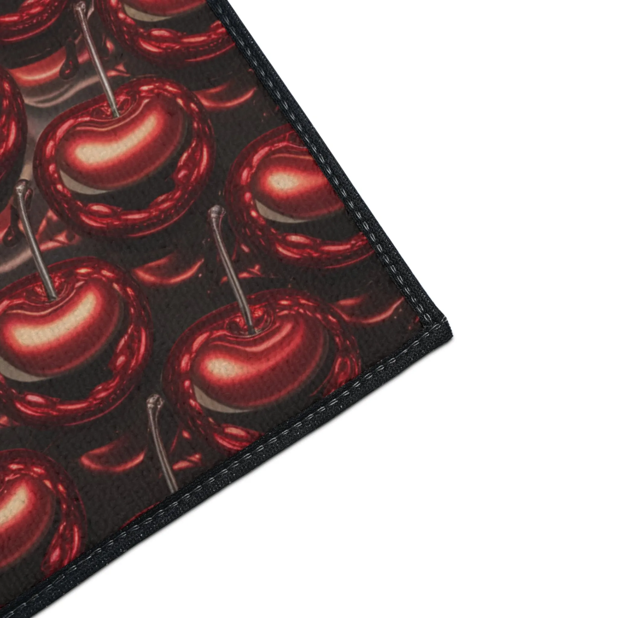 Floor Mat - Shiny Red Cherries Design