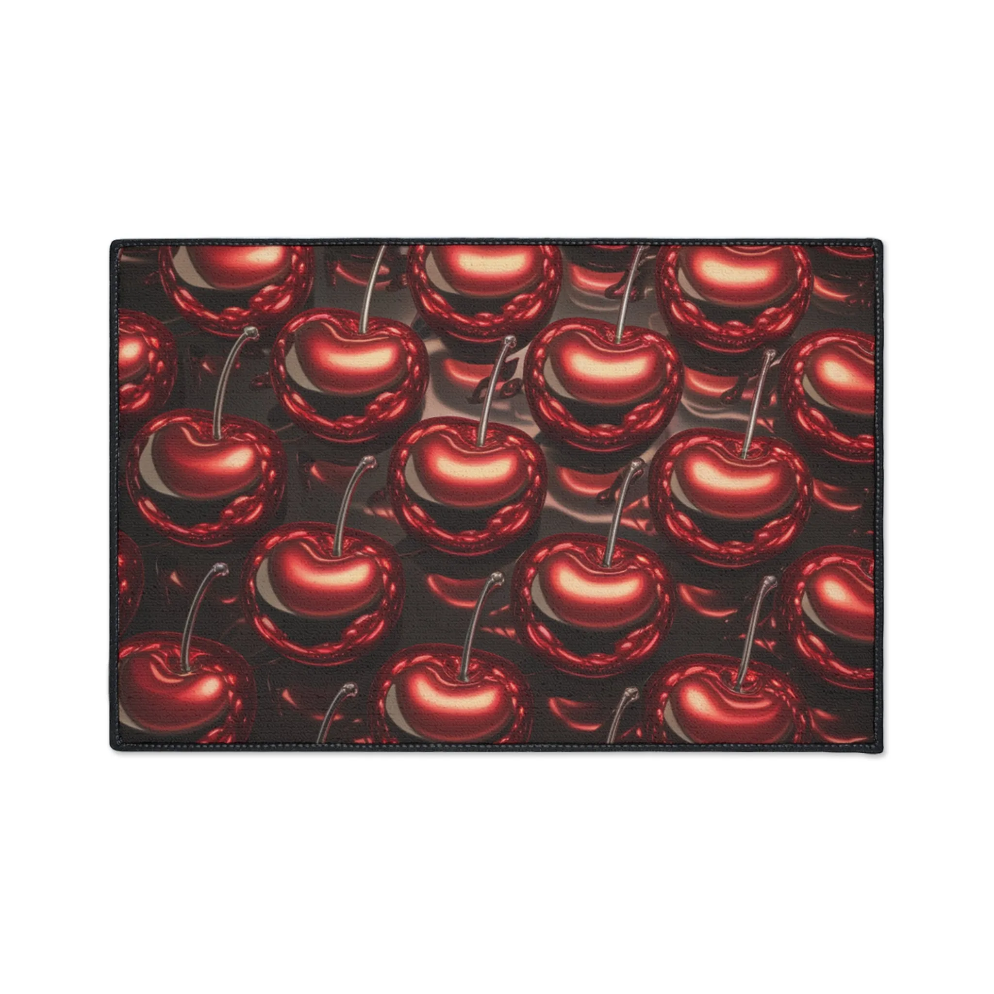 Floor Mat - Shiny Red Cherries Design
