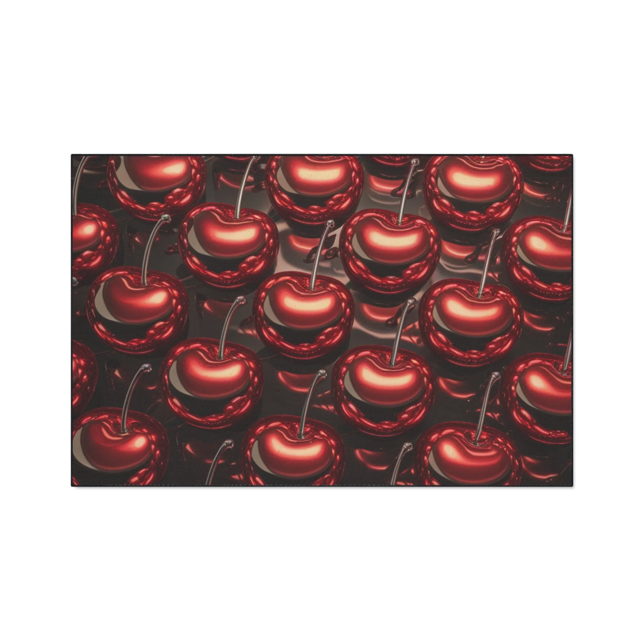 Floor Mat - Shiny Red Cherries Design