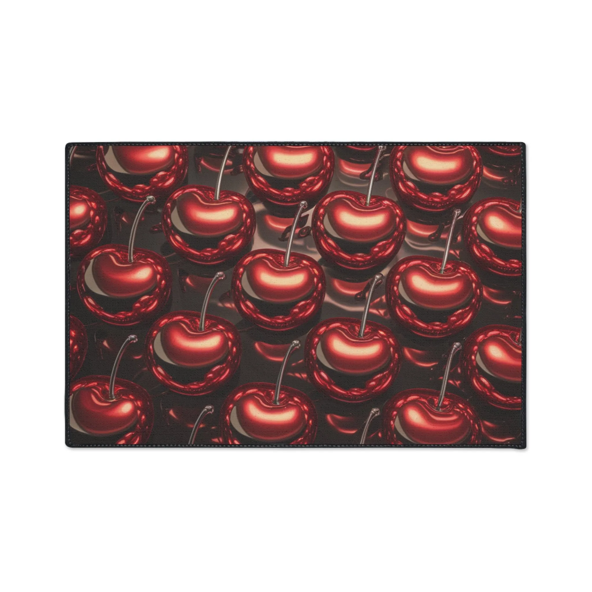 Floor Mat - Shiny Red Cherries Design