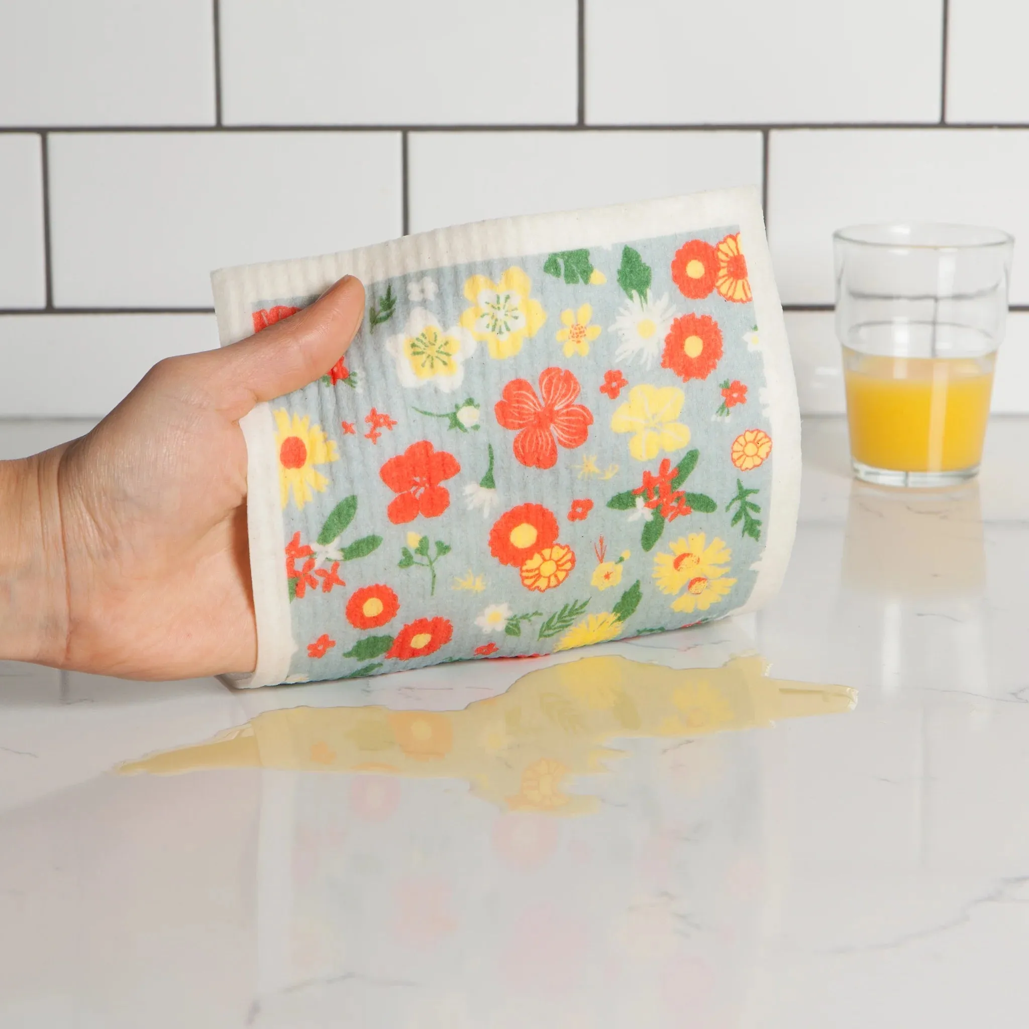 FLOWERS OF THE MONTH SWEDISH DISH TOWEL