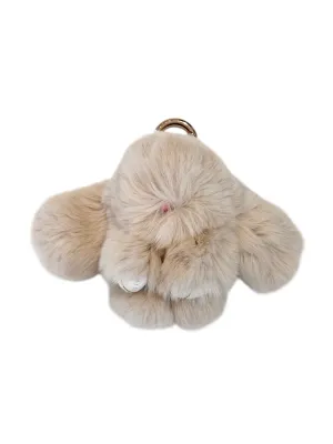 FLUFFY BUNNY BAG CHARM SAND