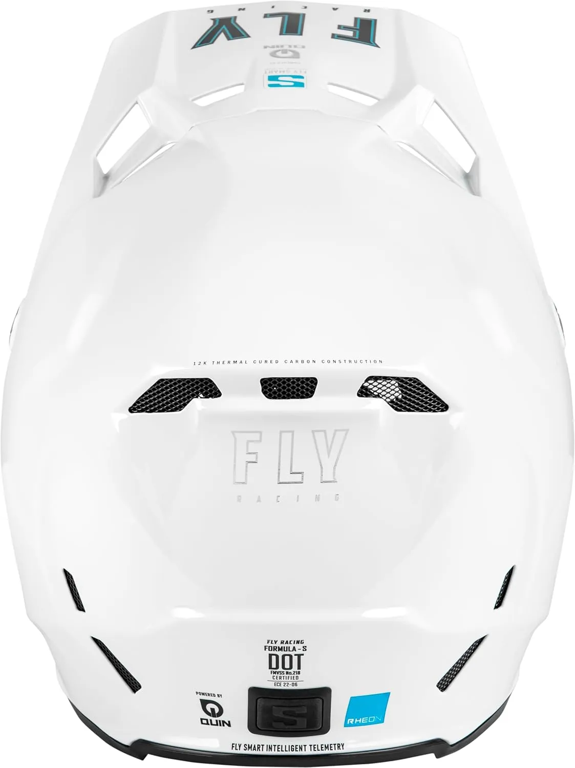 Fly Racing Adult Formula S Carbon Solid Helmet, DOT/FMVSS 218 Approved (White, Large)