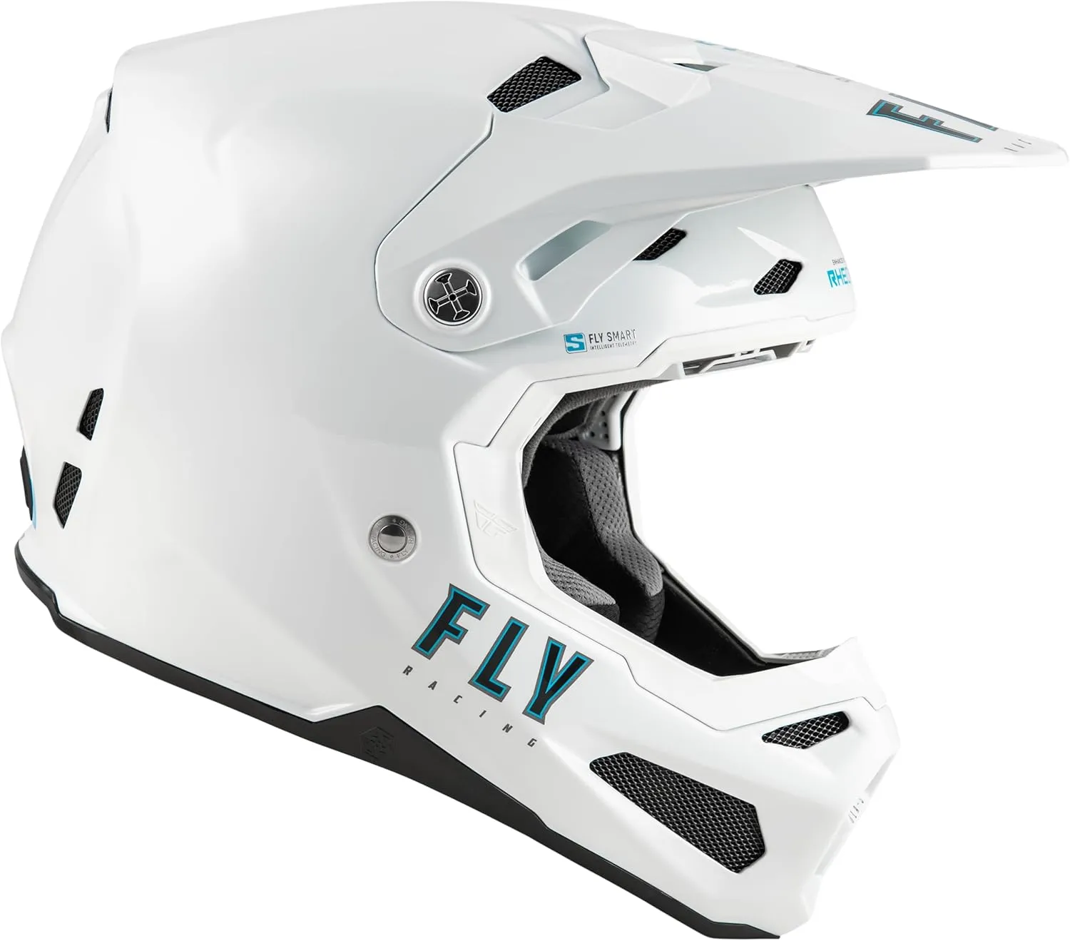 Fly Racing Adult Formula S Carbon Solid Helmet, DOT/FMVSS 218 Approved (White, Large)
