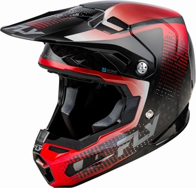 Fly Racing Adult Formula S Carbon Protocol Helmet, DOT/FMVSS 218 Approved (Black Carbon/Red, X-Small)