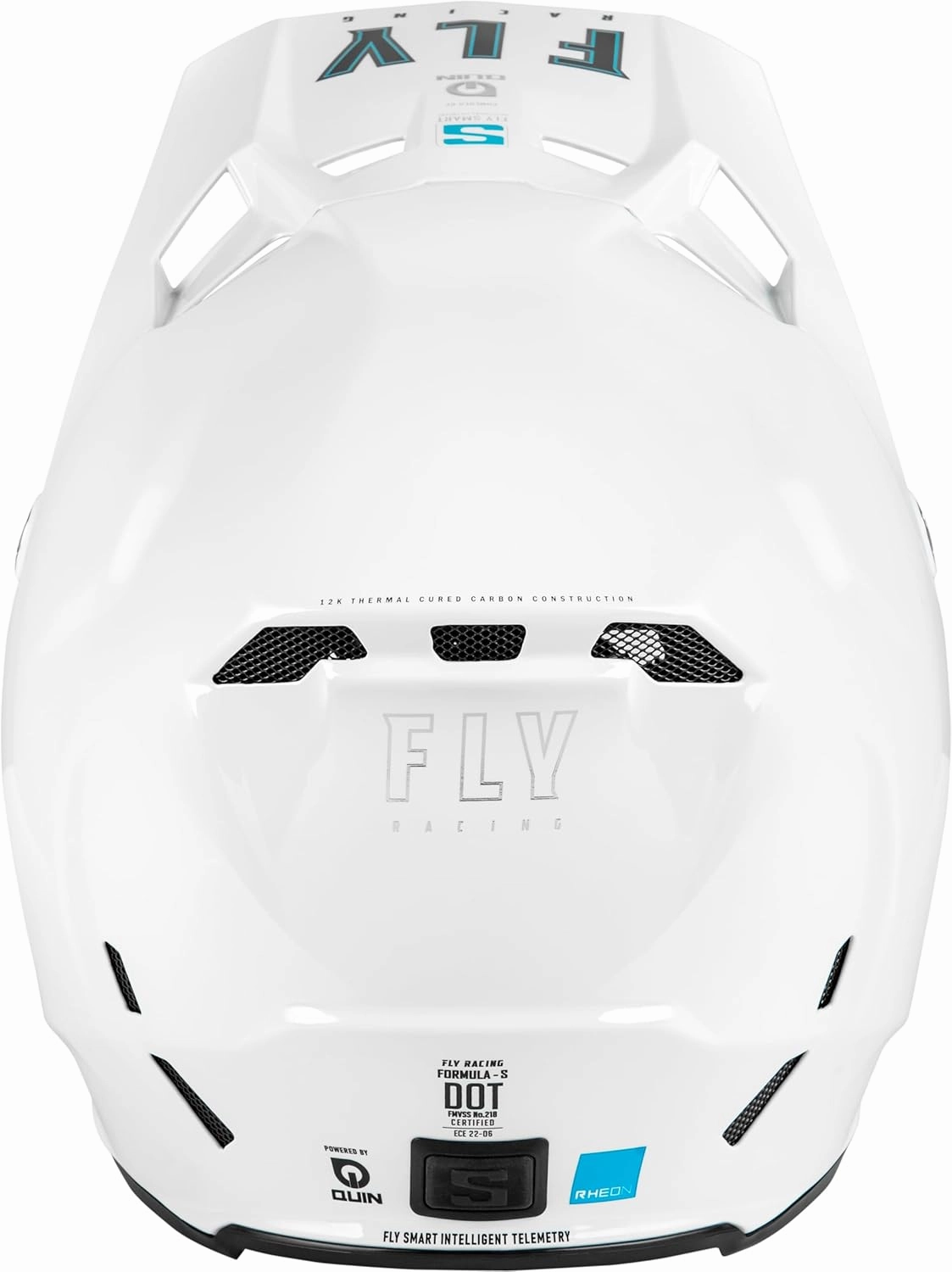 Fly Racing Adult Formula S Carbon Solid Helmet, DOT/FMVSS 218 Approved (White, X-Small)