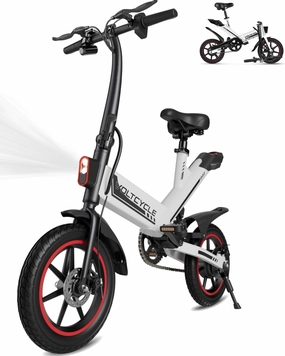 Folding Electric Bike for Adults 2025 Updated, 20MPH Max Speed & 40 Miles Range(PAS), 500W Peak Motor 374Wh Battery, 14" Electric Bicycle with LCD Display, Commuter Ebike for Adults