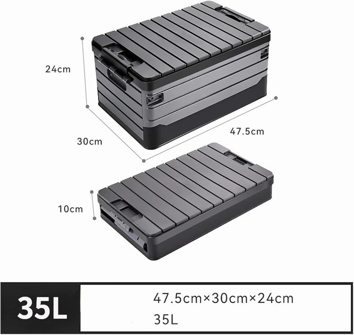 Folding Storage Box 35L Portable Large Capacity Storage Baskets for Car Outdoor Camping Picnic Storage Bins(60L Consult seller)