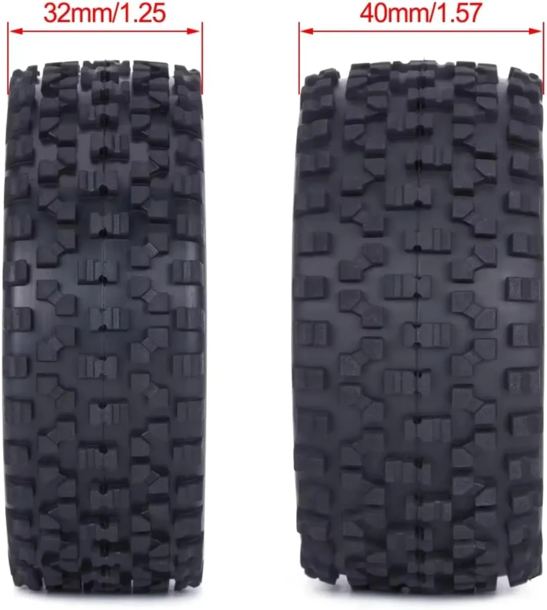 for Wltoys 104001 for Tamiya for TT-02B DT-02 1/10 4 Pcs 88mm for Buggy Tires Wheel Tyre RC Car Off Road for Rally for Racing Rims Upgrades Parts RC Car DIY Parts(Black)