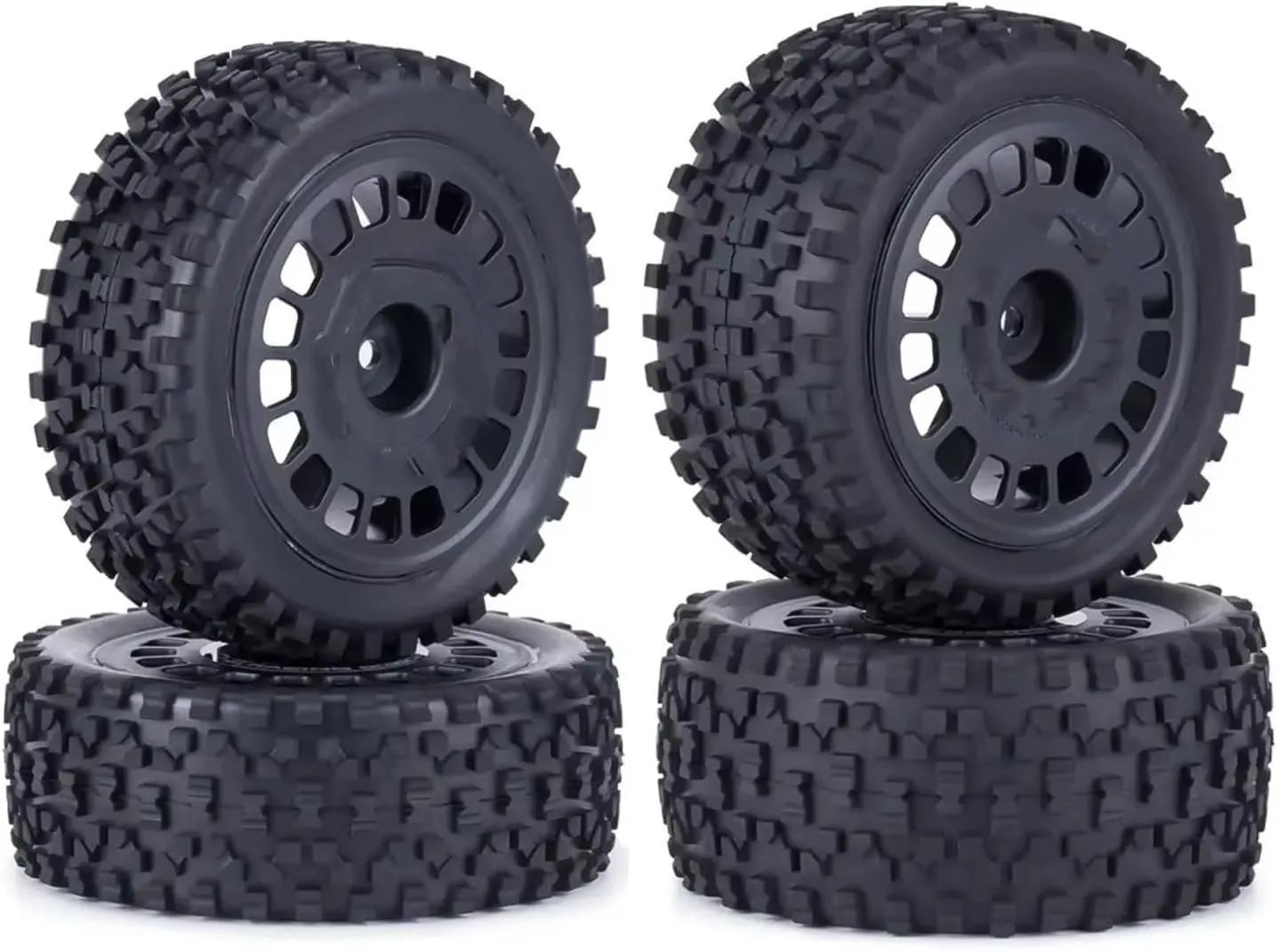 for Wltoys 104001 for Tamiya for TT-02B DT-02 1/10 4 Pcs 88mm for Buggy Tires Wheel Tyre RC Car Off Road for Rally for Racing Rims Upgrades Parts RC Car DIY Parts(Black)