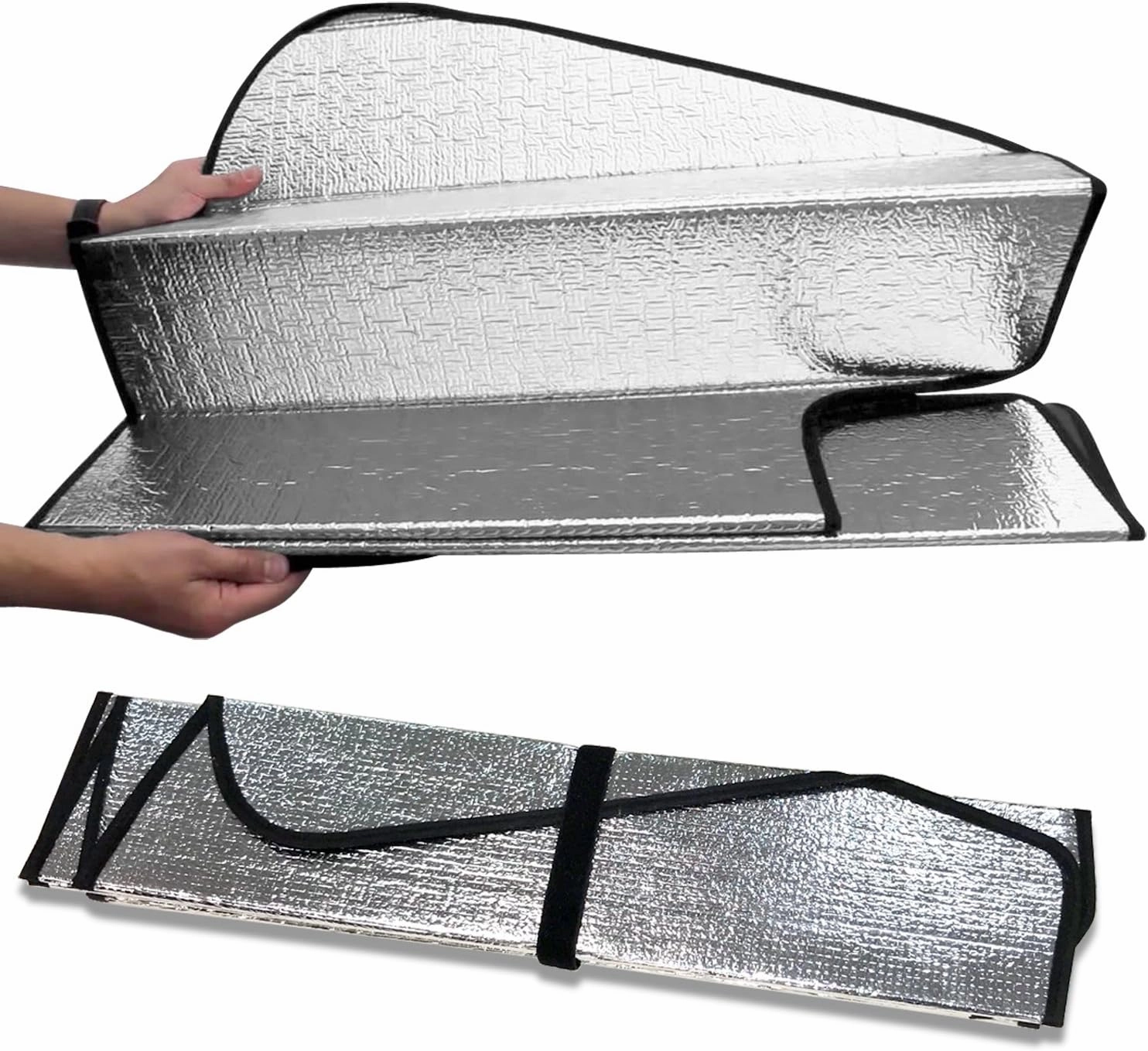 for Nissan NISMO Universal Fit Enforced Stand-Up Auto Windshield Sun Shade at Standard Size 54"x 27.5"