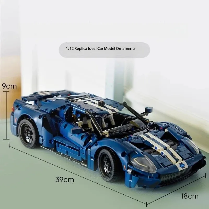 Forded GT Muscle Sports Car Building Block Model Toy Bricks for Kids