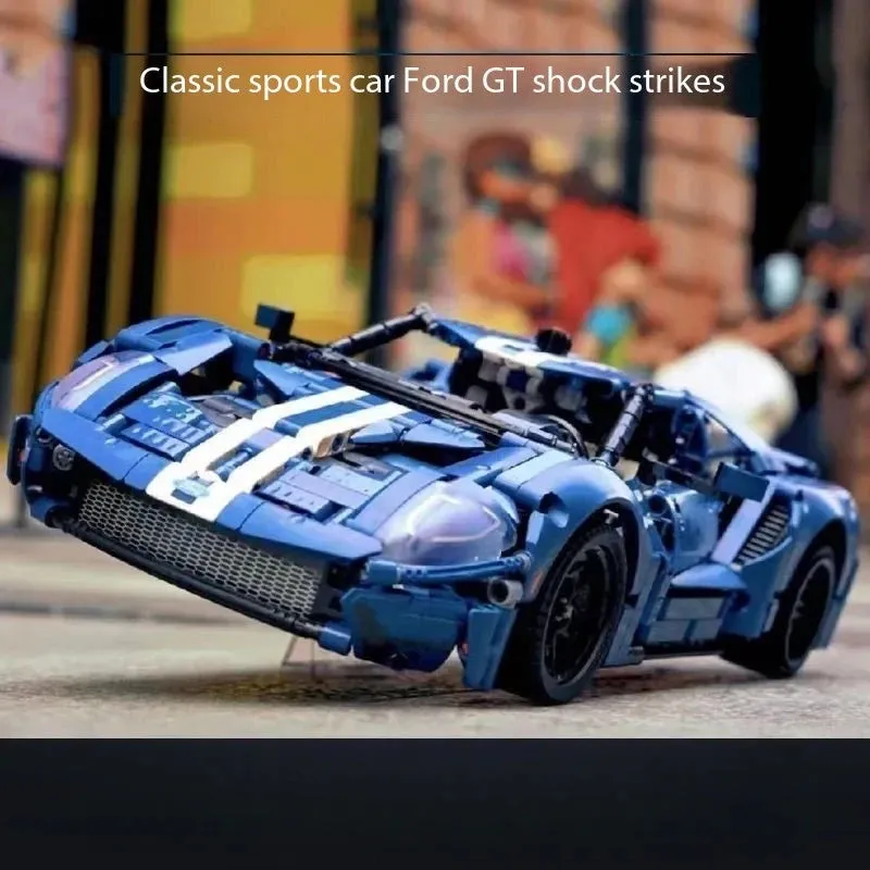 Forded GT Muscle Sports Car Building Block Model Toy Bricks for Kids