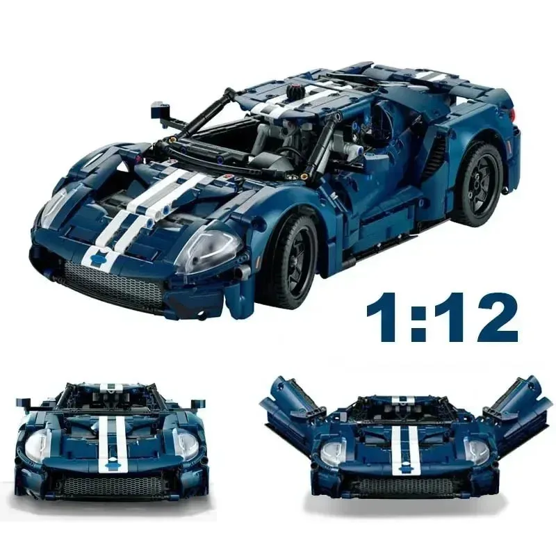 Forded GT Muscle Sports Car Building Block Model Toy Bricks for Kids