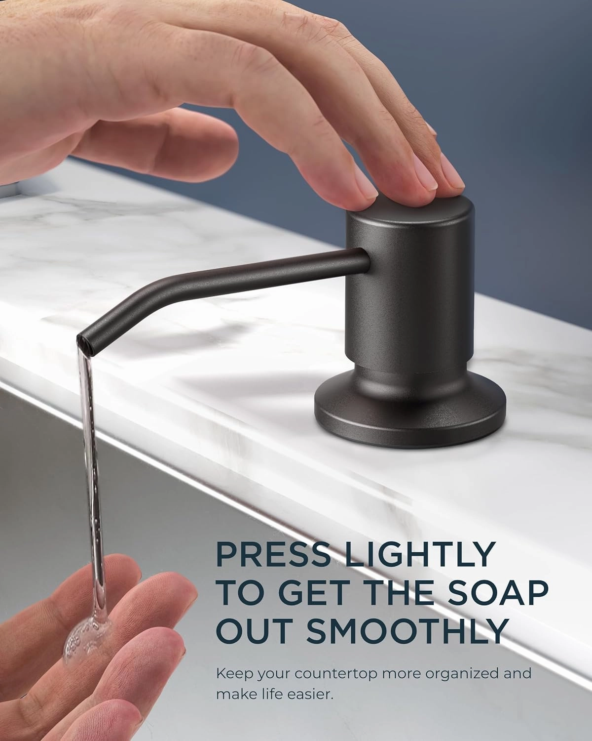 FORIOUS Kitchen Faucets with Soap Dispenser and Pull Down Sprayer, High Arc Single Handle Classic 3 Modes Stainless Steel Faucet for Kitchen Sink Farmhouse RV Bar Laundry Camper, Black Gold