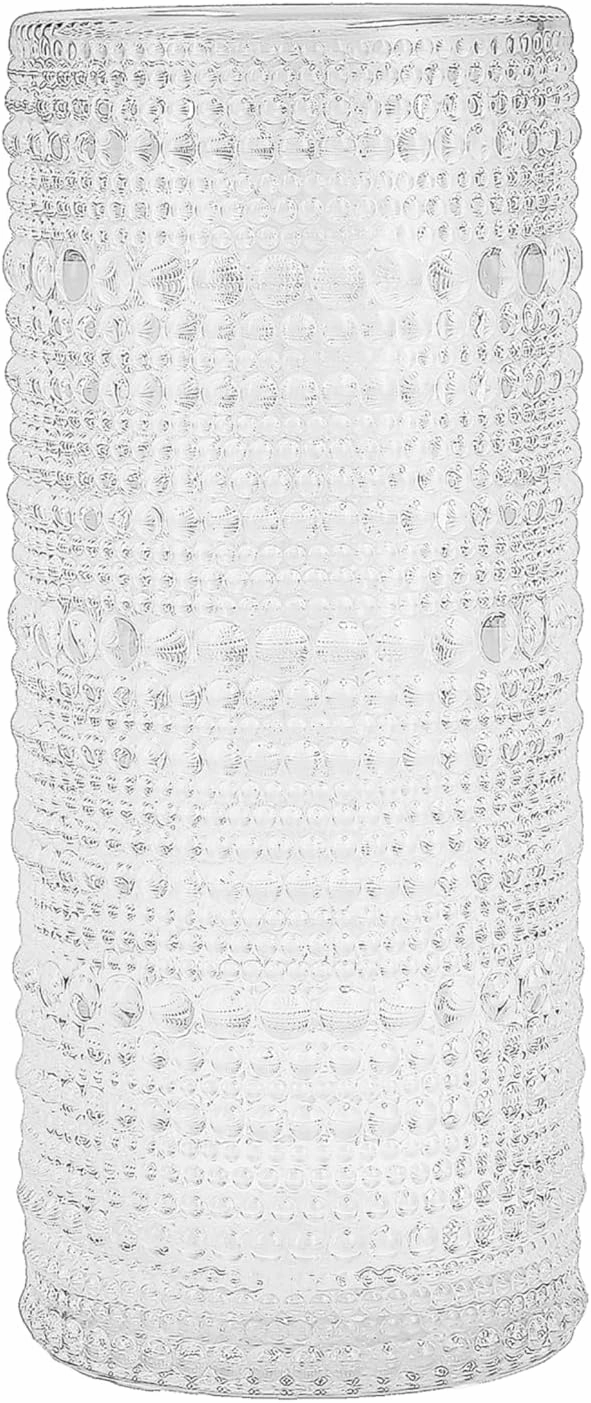 Fortessa Jupiter Hobnail Glass, 11 Ounce Collins/High Ball (Set of 2), Clear