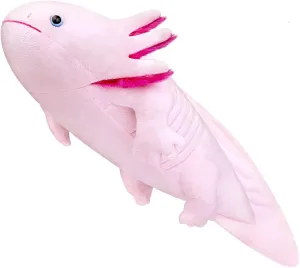 FRANKIEZHOU Simulation Axolotl Plush Toy-Lightpink 19”Long, Lifelike Axolotl Stuffed Animal, Axolotl Toy, Soft Axolotl Plushie Toys,Pillows for Kids,Kawaii Gifts for Kids,Home Decor