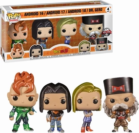 Funko Pop! Animation: Dragon Ball Z - Android 16-4PK - Collectible Vinyl Figure - Gift Idea - Official Products - Toys for Kids and Adults - Anime Fans