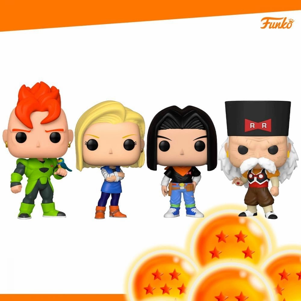 Funko Pop! Animation: Dragon Ball Z - Android 16-4PK - Collectible Vinyl Figure - Gift Idea - Official Products - Toys for Kids and Adults - Anime Fans