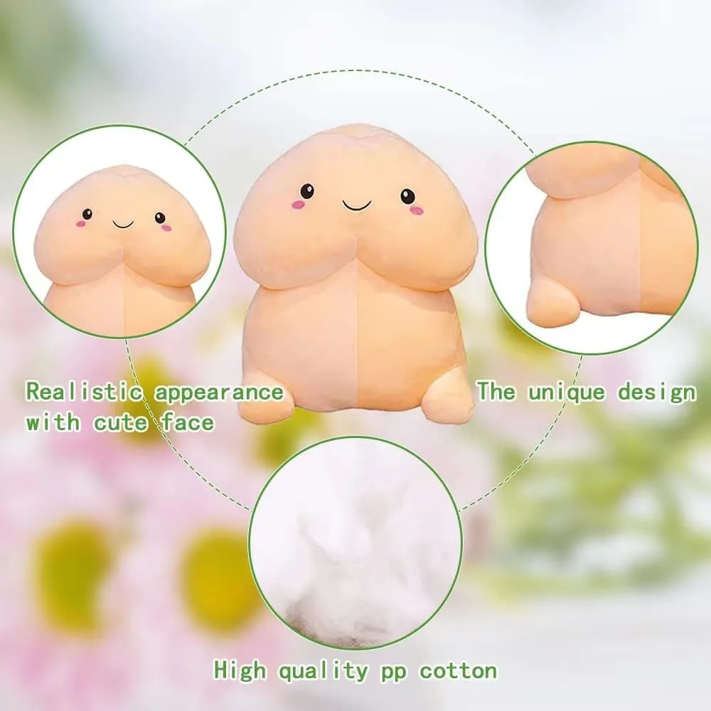 Funny Plush Pillow Cartoon Soft Stuffed Plush Home Decor Pillow Cute Creative Plush Prank Festival Gift for Friend (Smile Pink, 19.68in)
