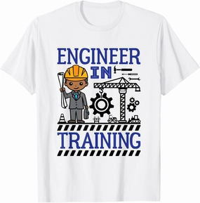 Future Engineer Boy African American Engineer In Training T-Shirt