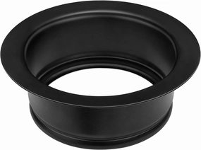 Garbage Disposal Sink Flange for In-sinkerator - Matte Black Kitchen Assembly for 3-1/2in Standard Sink Drain Opening, Electrophoretic Paint Stainless Steel, Corrosion Resistant, Not Easy to Peel off