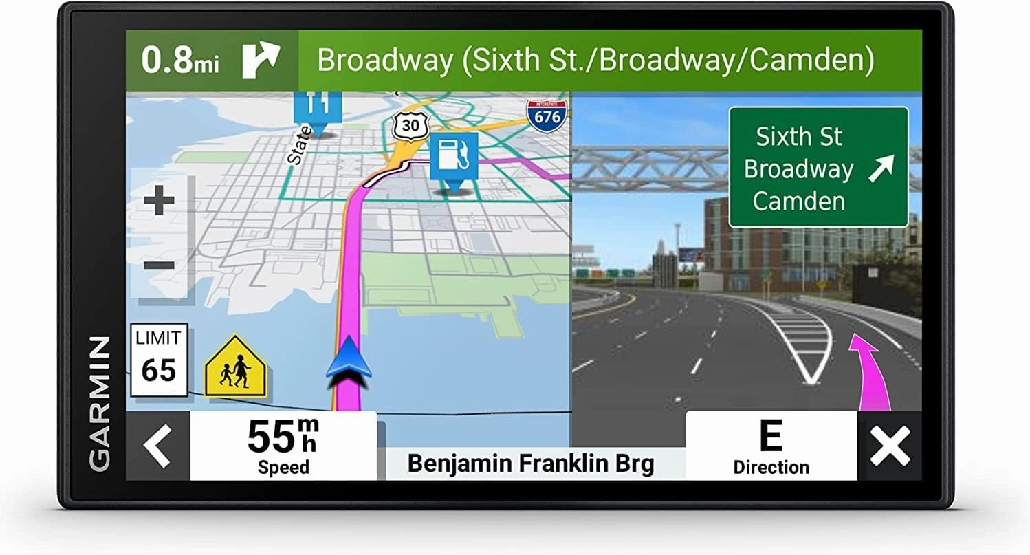 Garmin DriveSmart 66 EX 6-Inch Car GPS Navigator with Advanced Lane Guidance, Real-Time Traffic and Lifetime Map Updates (Black) (Renewed)