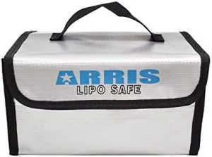 Gaslos 215X155X115mm Fire Retardant LiPo Battery Portable Carry Safety Bag ForRC FPV Racing Drone Helicopter Airplane Car Battery DIY - (Color: 2PCS)