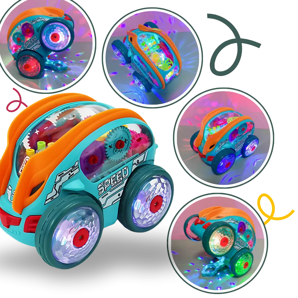 Gear-Powered Speedlite Toy Car