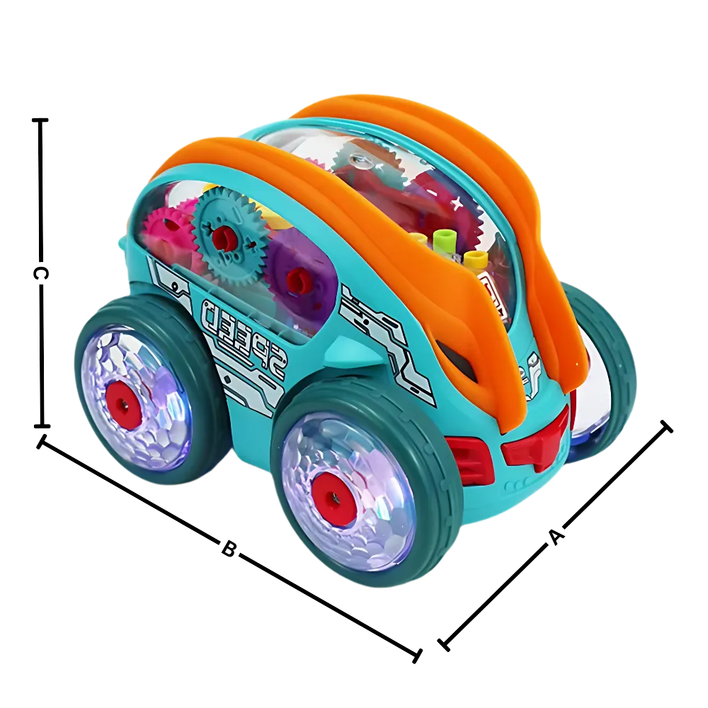 Gear-Powered Speedlite Toy Car