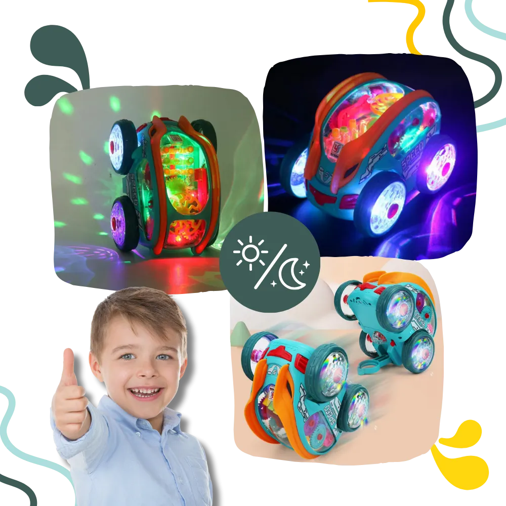 Gear-Powered Speedlite Toy Car