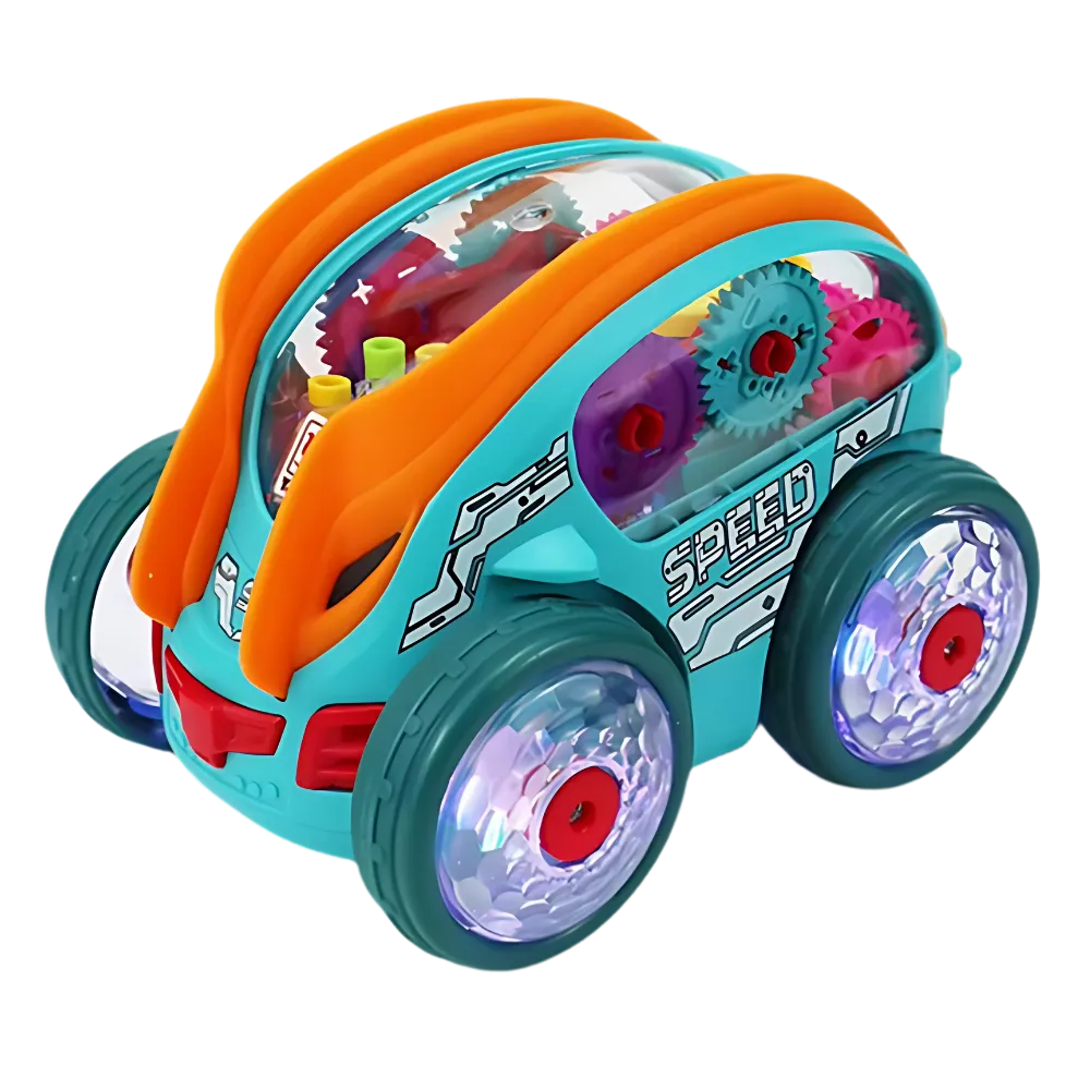 Gear-Powered Speedlite Toy Car