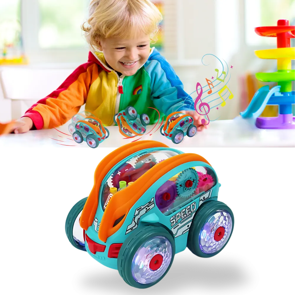 Gear-Powered Speedlite Toy Car