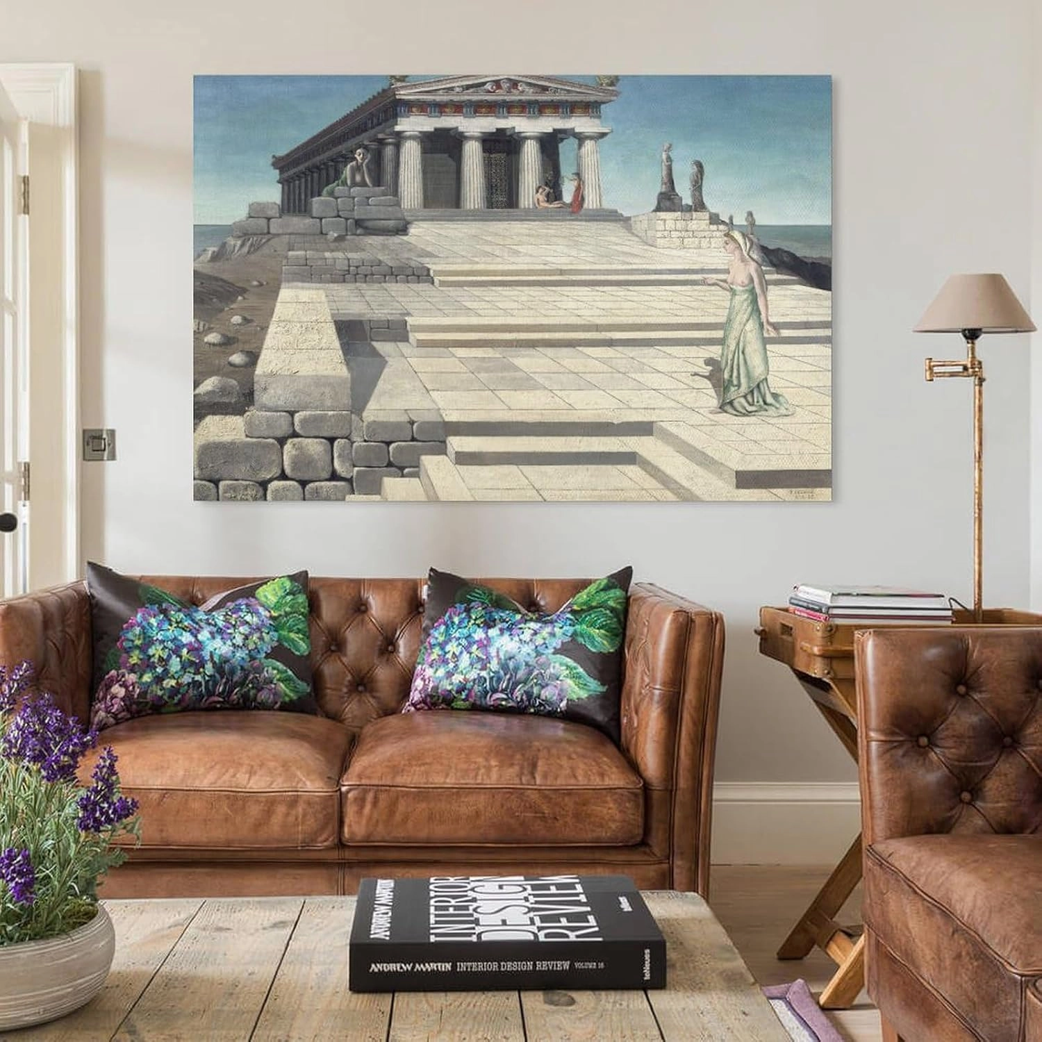 GHUYTKN PAUL DELVAUX Le Temple (2) High-Definition Spray-Painted Oil Paintings for Versatile Decor - Home & Commercial Canvas Wall Art Prints Poster Photo Picture Painting Posters Room Decor Home Deco