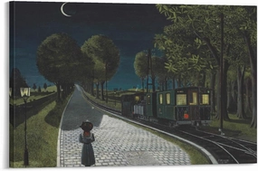 GHUYTKN PAUL DELVAUX Le Vicinal High-Definition Spray-Painted Oil Paintings for Versatile Decor - Home & Commercial Wall Art Picture Painting Poster Canvas Print Posters Artworks Bedroom Living Room D