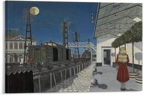 GHUYTKN PAUL DELVAUX Nuit De Noël High-Definition Spray-Painted Oil Paintings for Versatile Decor - Home & Commercial Canvas Wall Art Prints Poster Photo Picture Painting Posters Room Decor Home Decor