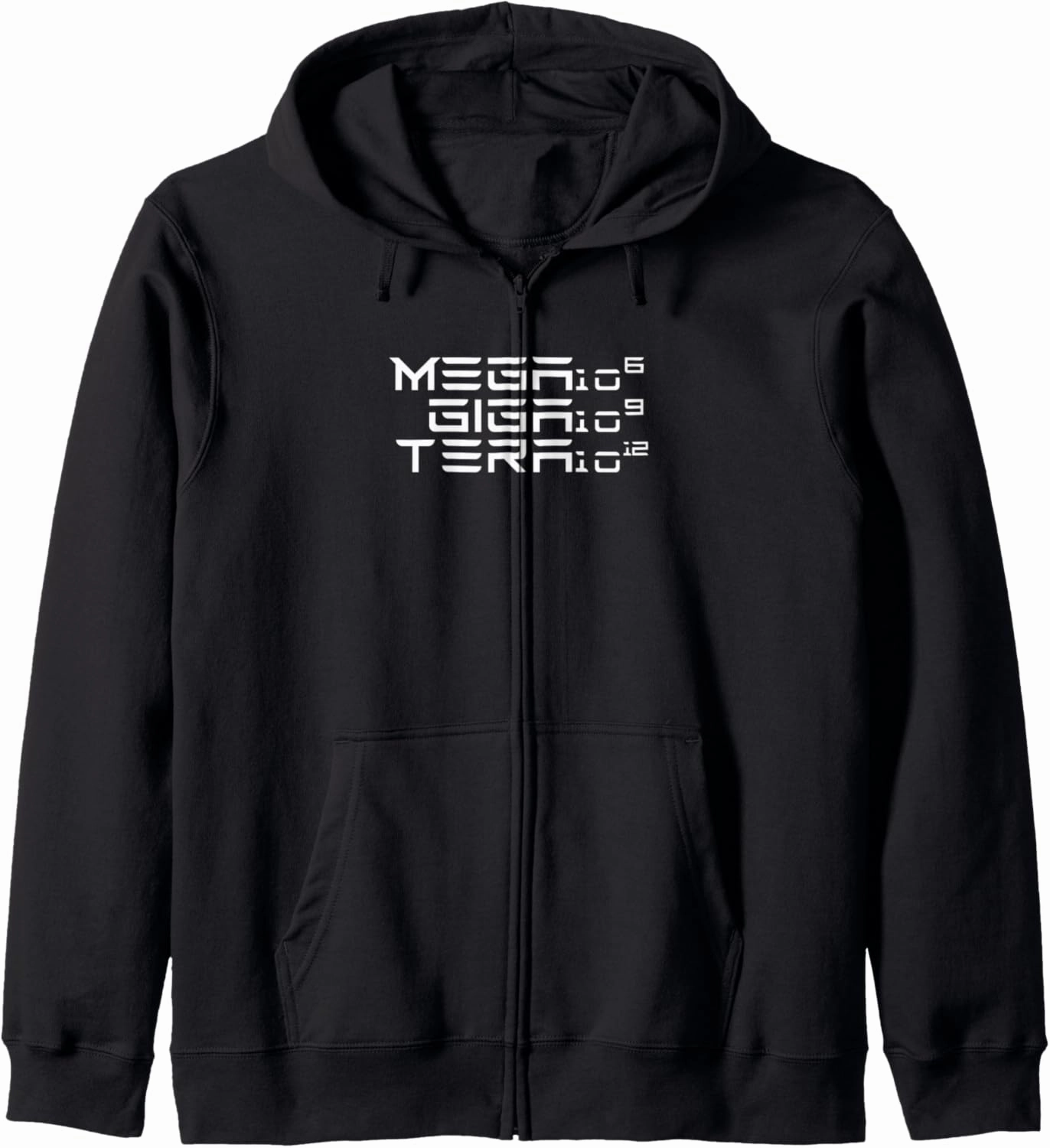 Giga Mega Tera Watt of Green Energy Future Electric Cars EVs Zip Hoodie