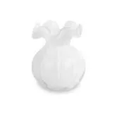 Glass Vento Medium White Bud Vase