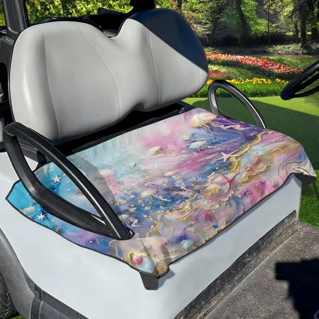 Golf Cart Seat Cover,Stay Cool Seat Blanket 50 x 30.9 Inches Summer Golf Cart Seat Towel Accessories for Club Car Travel Sports